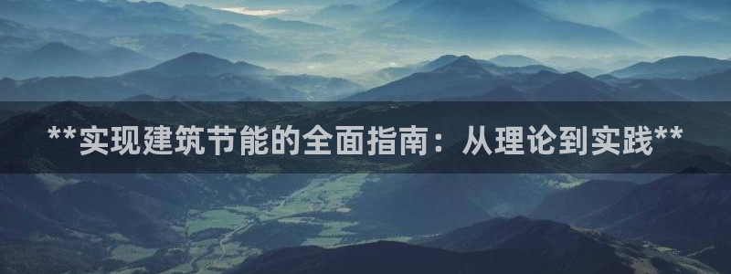 谁知道e尊国际的网址：**实现建筑节能的全面指南：从理论到实践**